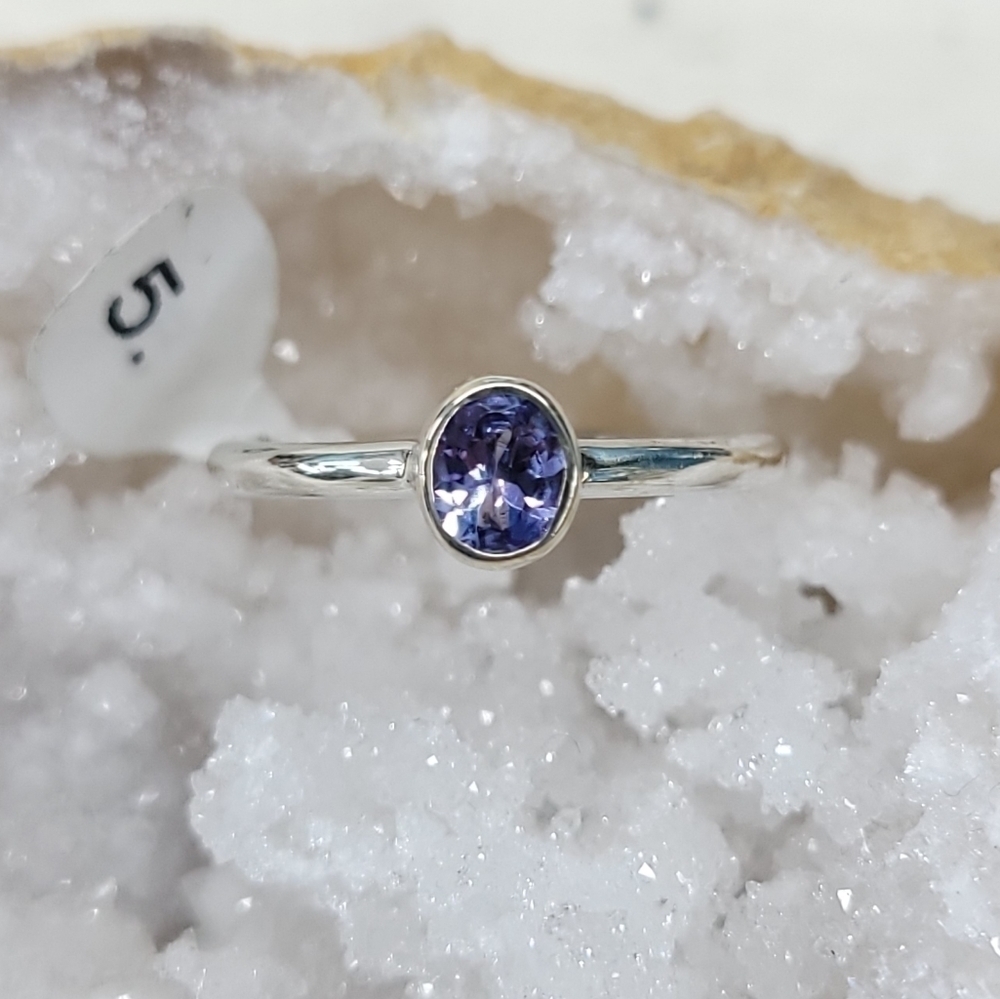 Tanzanite stacker ring size 5.0